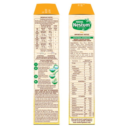 Nestle Nestum Baby Cereal Rice From 6 Months 24 Months Box 300 Gm