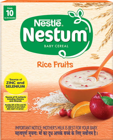 Nestle Nestum Infant Cereal Stage-3 (10 Months-24 Months) Rice 3 Fruits 300g