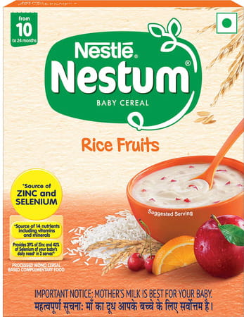 Nestle Nestum Infant Cereal Stage-3 (10 Months-24 Months) Rice 3 Fruits 300g