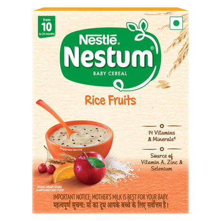 Nestle Nestum Infant Cereal Stage-3 (10 Months-24 Months) Rice 3 Fruits 300g