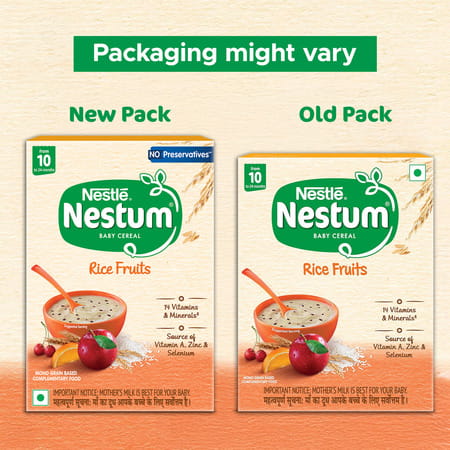 Nestle Nestum Infant Cereal Stage-3 (10 Months-24 Months) Rice 3 Fruits 300g