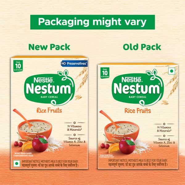 Nestle Nestum Infant Cereal Stage-3 (10 Months-24 Months) Rice Fruits 300 G