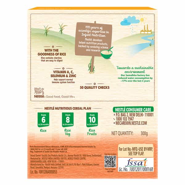 Nestle Nestum Infant Cereal Stage-3 (10 Months-24 Months) Rice Fruits 300 G