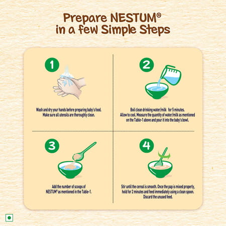Nestle Nestum Infant Cereal Stage-3 (10 Months-24 Months) Rice 3 Fruits 300g