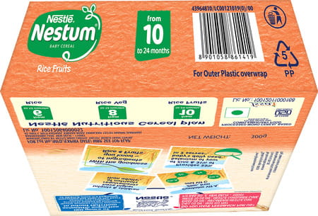 Nestle Nestum Infant Cereal Stage-3 (10 Months-24 Months) Rice 3 Fruits 300g