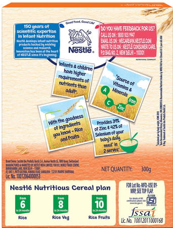 Nestle Nestum Infant Cereal Stage-3 (10 Months-24 Months) Rice 3 Fruits 300g