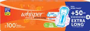 Whisper Choice Ultra Sanitary Pads Extra Large 6 Pieces