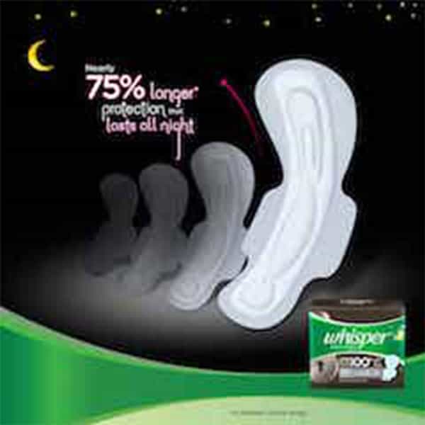 Whisper Ultra Nights Sanitary Pads Extra Large 7 Pieces