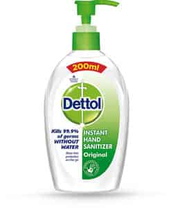 Dettol Hand Sanitizer Liquid Gel Pump | 72.34% Alcohol Kills 99.9% Germs- 200ml