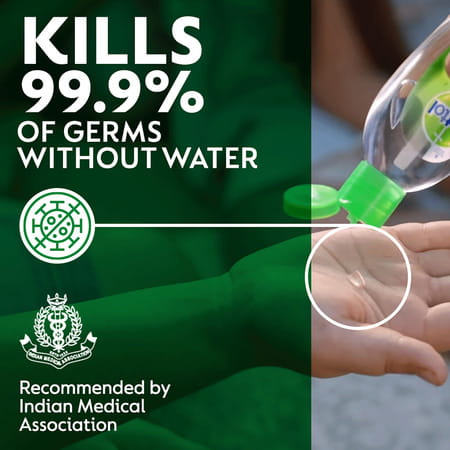 Dettol Hand Sanitizer Liquid Gel Pump | 72.34% Alcohol Kills 99.9% Germs- 200ml