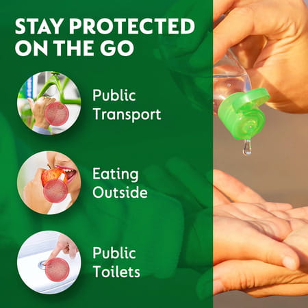 Dettol Hand Sanitizer Liquid Gel Pump | 72.34% Alcohol Kills 99.9% Germs- 200ml