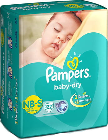 Pampers Baby Diapers Taped Small Size 22 Pieces