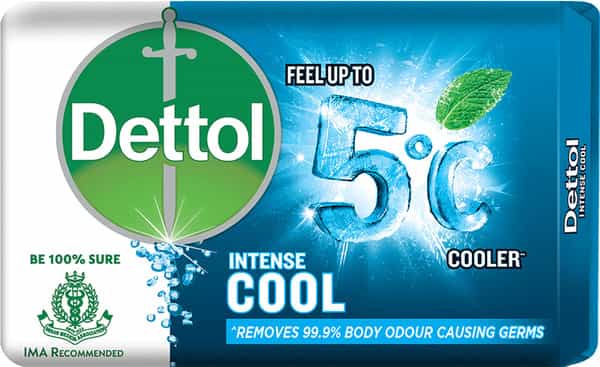 Dettol Intense Cool Bathing Soap Bar With Menthol - 75G