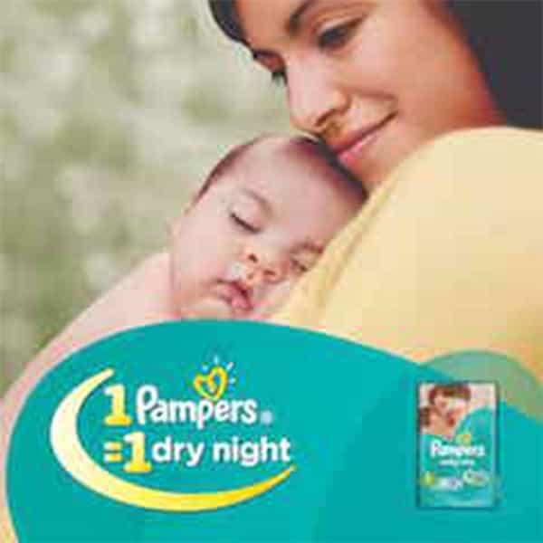 Pampers Baby Diapers Taped Large Size 9 Pieces