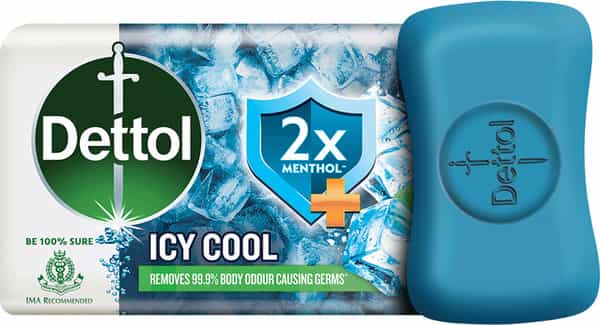 Dettol Icy Cool 2X Menthol Plus Bathing Soap 125Gm