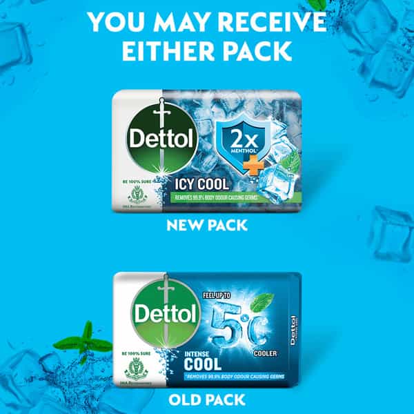 Dettol Icy Cool 2X Menthol Plus Bathing Soap 125Gm