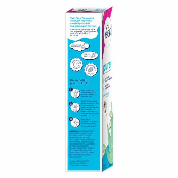 Veet Pure Hair Removal Cream For Women With No Ammonia Smell Sensitive Skin - 100 G