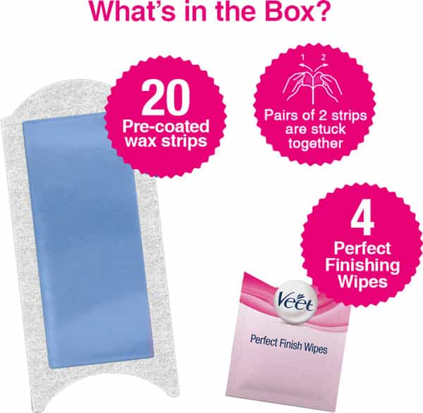 Veet Full Body Wax Kit Sensitive Skin - 20 Strips