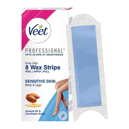 Veet Instant Wax Strips For Sensitive Skin Box Of 8