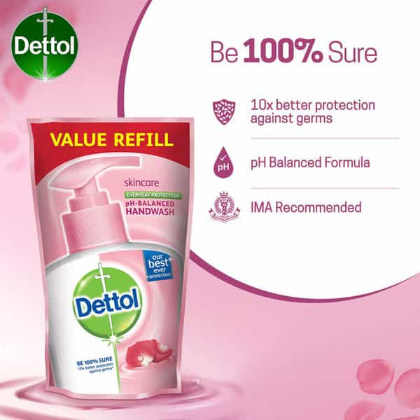 Dettol Germ Protection Liquid Handwash Skincare Refill Of 175 Ml