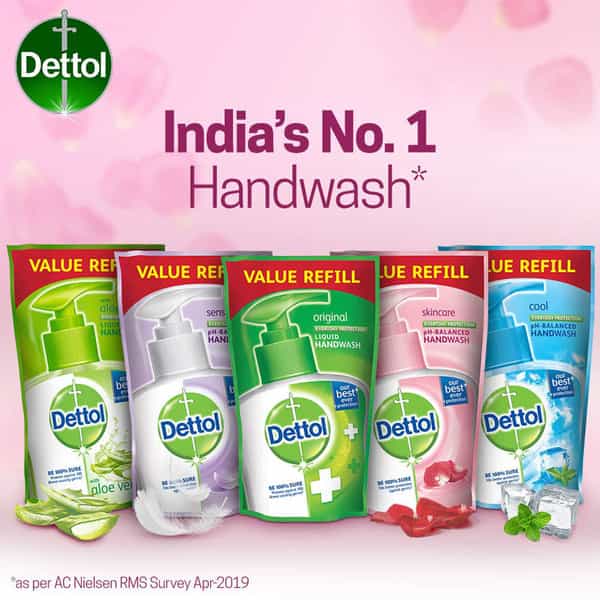 Dettol Germ Protection Liquid Handwash Skincare Refill Of 175 Ml