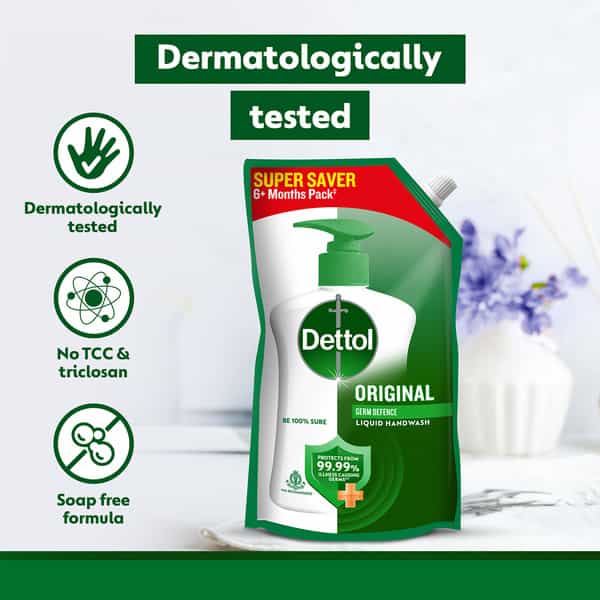 Dettol Original Germ Defence Liquid Hand Wash | Pouch | 675 Ml