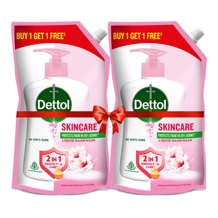 Dettol Liquid Handwash Refill - Skincare Hand Wash- 675ml | (Buy 1 Get 1 Free)