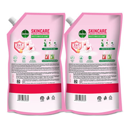 Dettol Liquid Handwash Refill - Skincare Hand Wash- 675ml | (Buy 1 Get 1 Free)