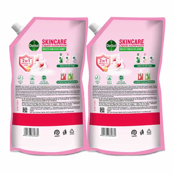 Dettol Liquid Handwash Refill - Skincare Hand Wash- 675Ml | (Buy 1 Get 1 Free)
