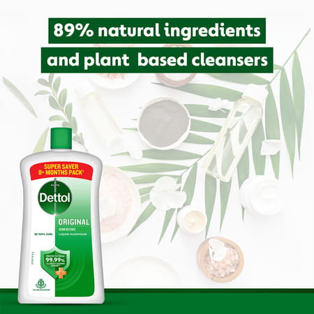 Dettol Liquid Handwash Refill Bottle - Original Germ Protection Hand Wash 900 Ml 