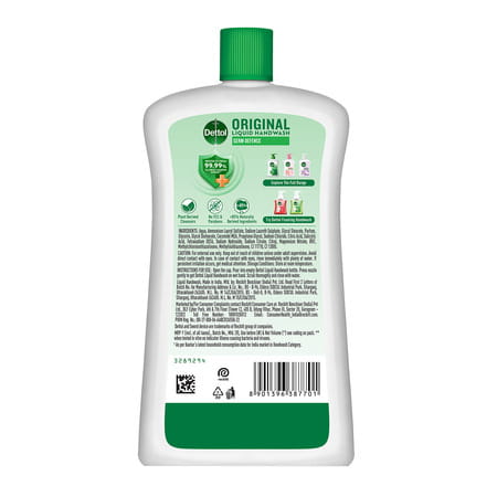 Dettol Liquid Handwash Refill Bottle - Original Germ Protection Hand Wash 900 Ml 