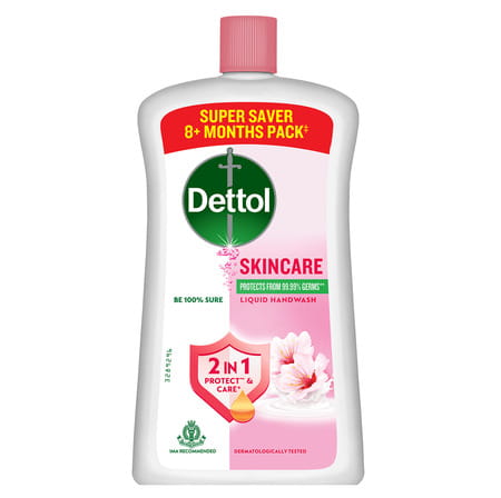 Dettol Liquid Handwash Refill Bottle - Skincare Moisturizing Hand Wash 900 Ml