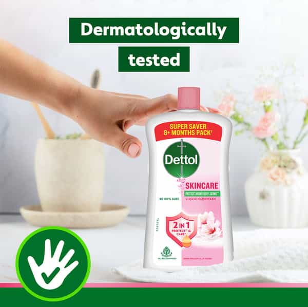 Dettol Liquid Handwash Refill Bottle - Skincare Moisturizing Hand Wash 900 Ml