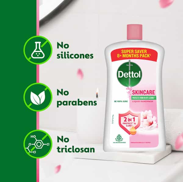 Dettol Liquid Handwash Refill Bottle - Skincare Moisturizing Hand Wash 900 Ml