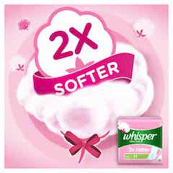 Whisper Ultra Soft Sanitary Pads Large 7 Pieces