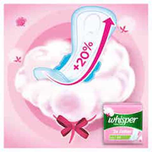 Whisper Ultra Soft Sanitary Pads Large 7 Pieces