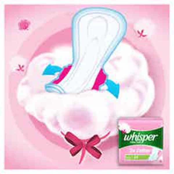 Whisper Ultra Soft Sanitary Pads Large 7 Pieces