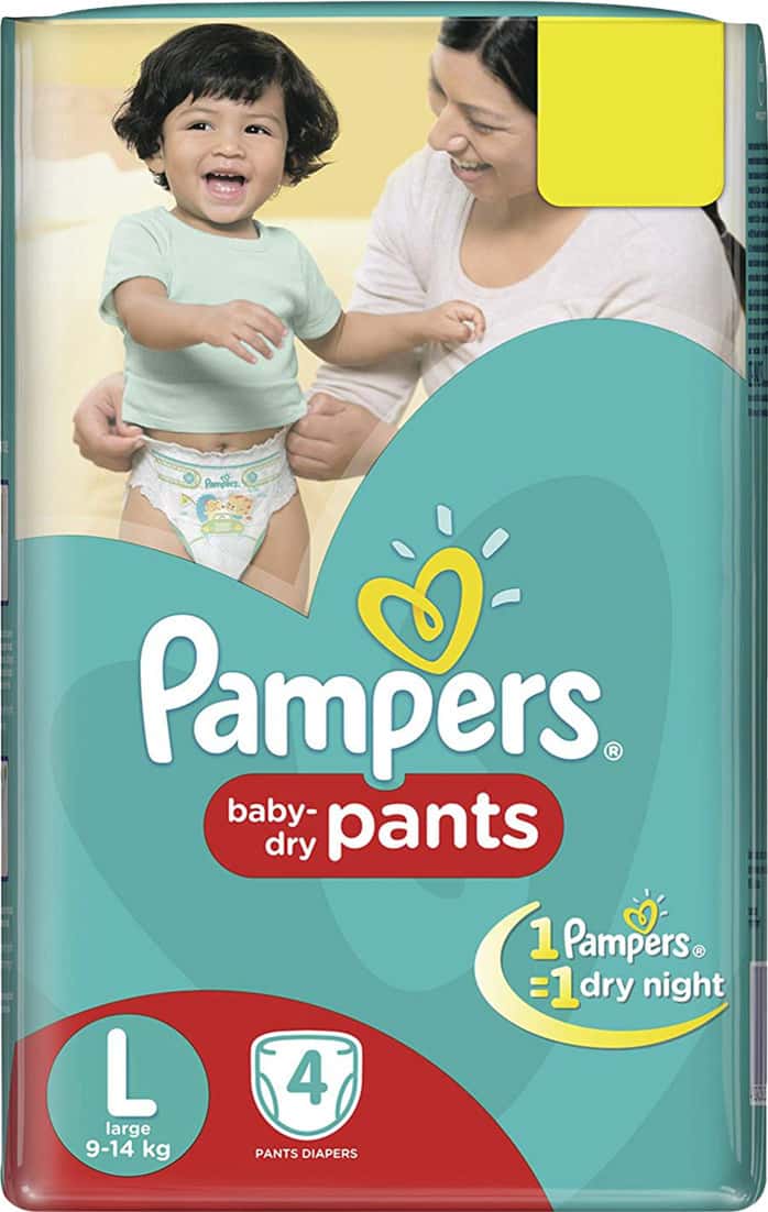 Pampers Diaper Size L Packet Of 4