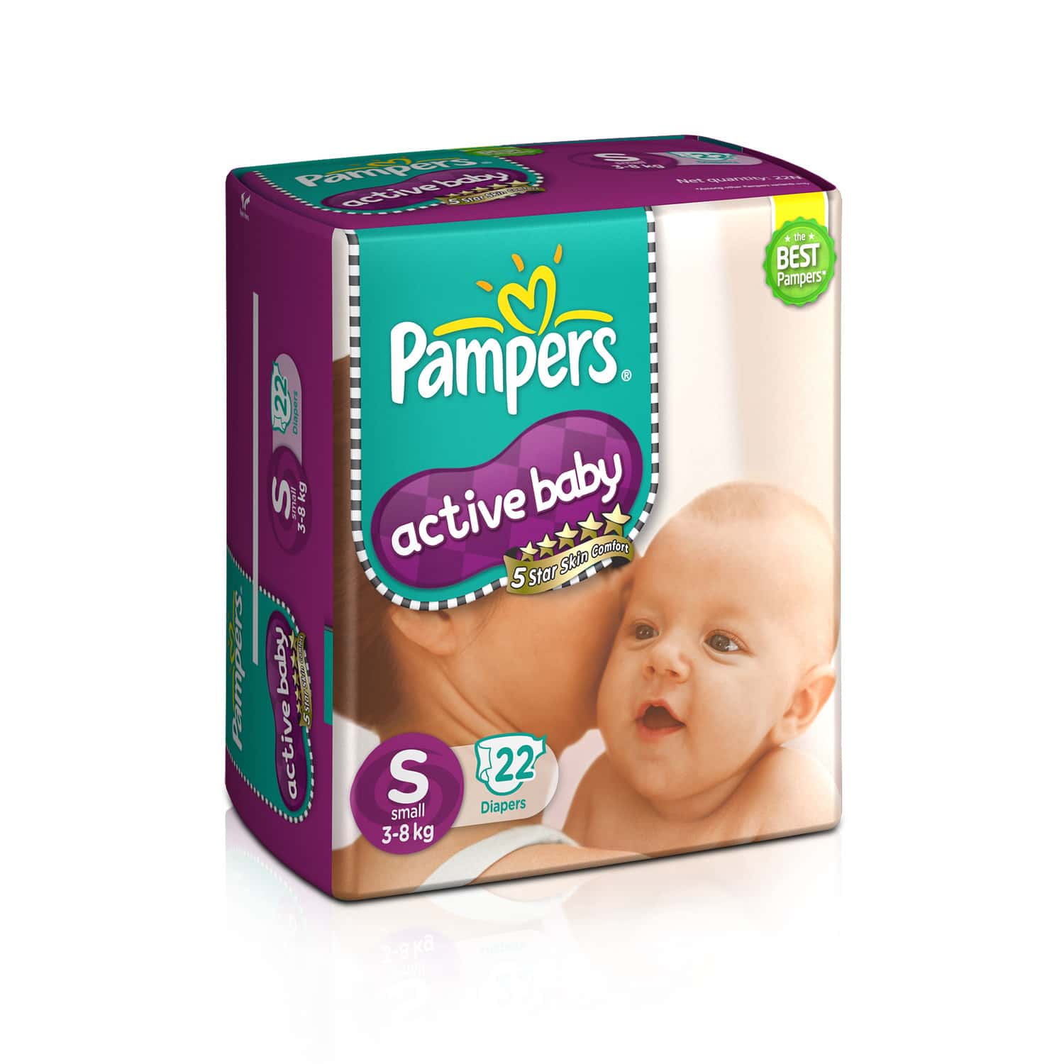Buy Pampers Active Baby Diaper Size S Packet Of 22 Online & Get Upto 60