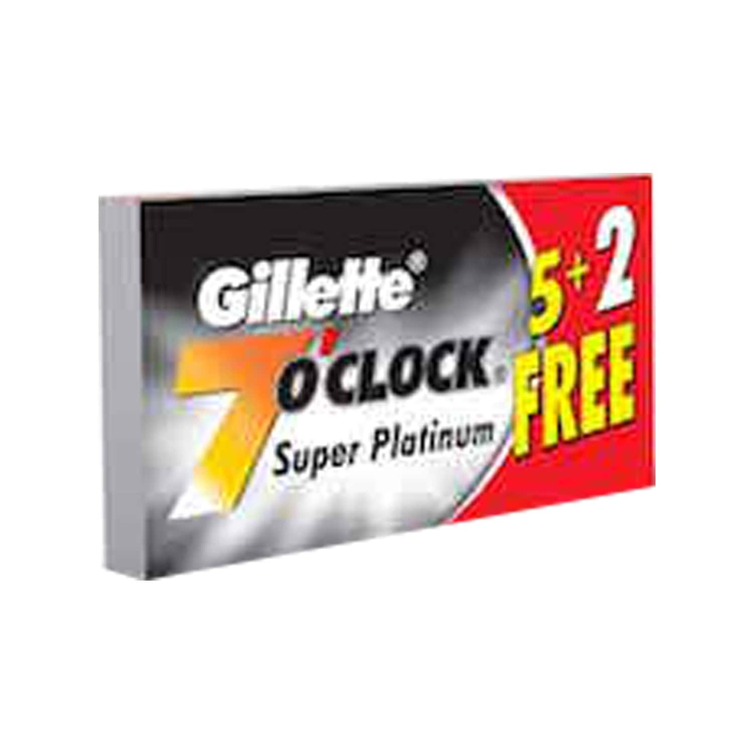 Buy Gillette 7 O'Clock Super Platinum 5 Blades Online & Get Upto 60