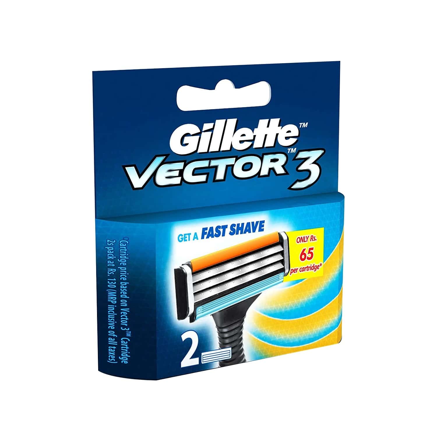 Buy GILLETTE VECTOR 3 RAZOR BLADES PACKET OF 2 CARTRIDGES Online & Get Upto 60 OFF at PharmEasy