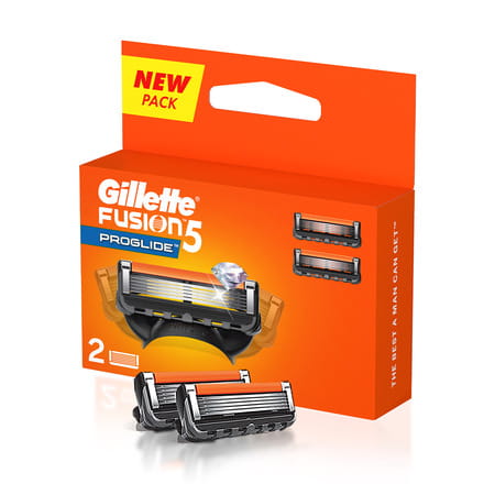 Gillette Fusion Proglide Flex Ball Manual Shaving  Razor Blades  Packet Of 2 (Cartridges)