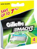 Gillette Mach 3 Sensitive Manual Shaving Razor Blades 4 Pieces