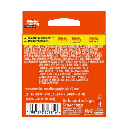 Gillette Flexball Fusion Proglide  Razor Blades  Packet Of 8 Cartridges