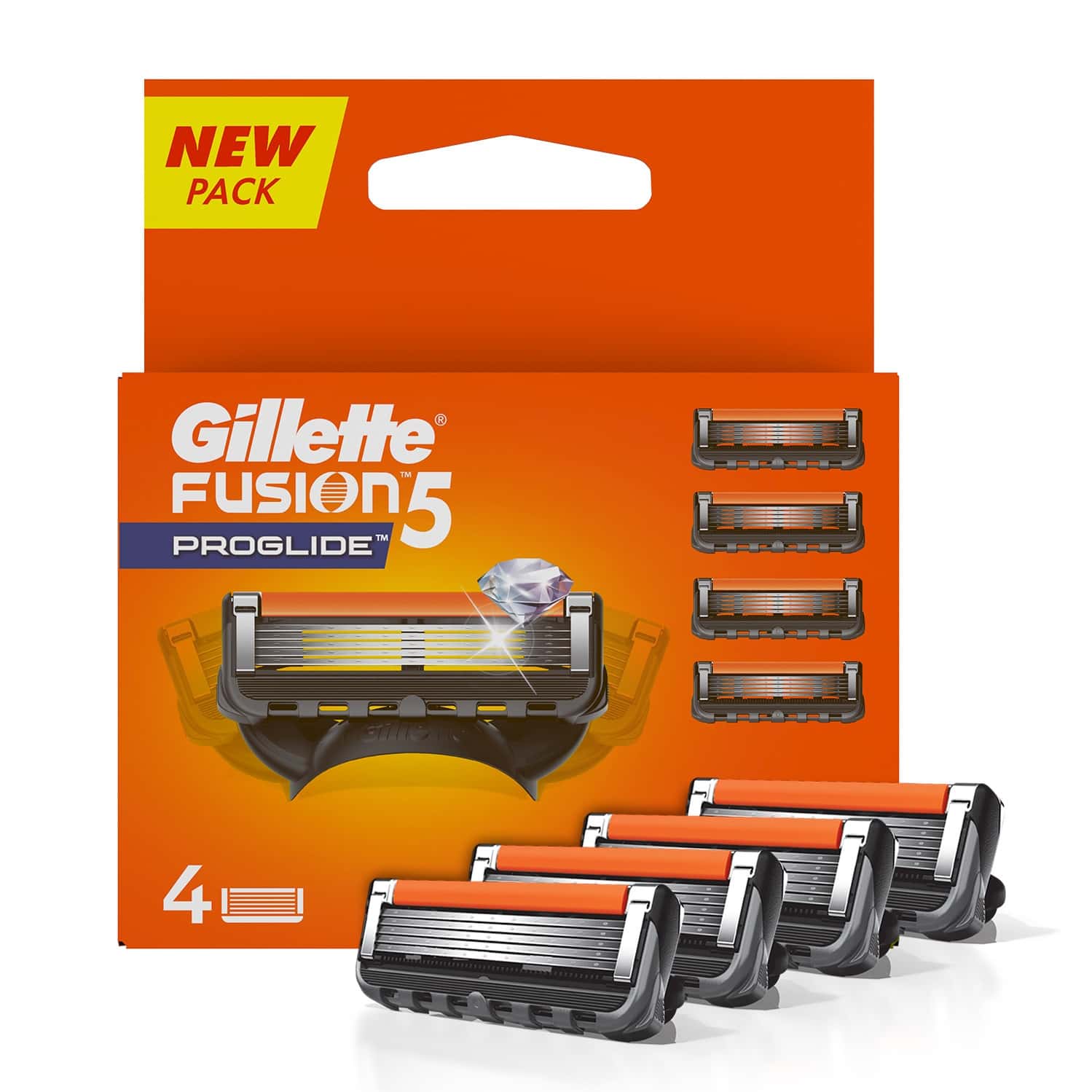Gillette Fusion Proglide Flexball Manual Shaving Razor Blades Packet Of 4 (Cartridge)