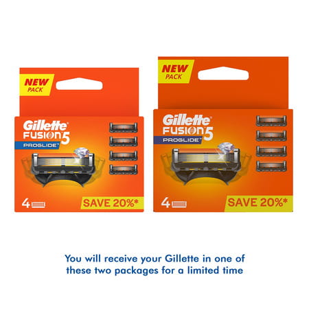 Gillette Fusion Proglide Flexball Manual Shaving Razor Blades Packet Of 4 (Cartridge)
