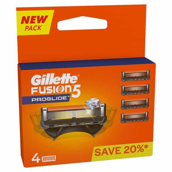 Gillette Fusion Proglide Flexball Manual Shaving Razor Blades Packet Of 4 (Cartridge)