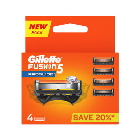 Gillette Fusion Proglide Flexball Manual Shaving Razor Blades Packet Of 4 (Cartridge)