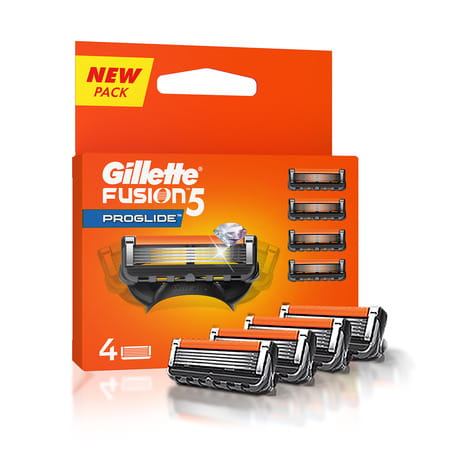 Gillette Fusion Proglide Flexball Manual Shaving Razor Blades Packet Of 4 (Cartridge)
