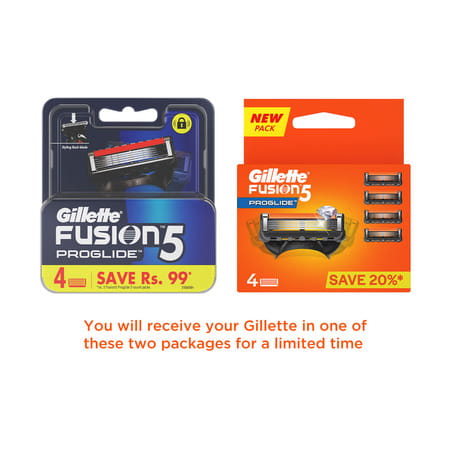 Gillette Fusion Proglide Flexball Manual Shaving Razor Blades Packet Of 4 (Cartridge)
